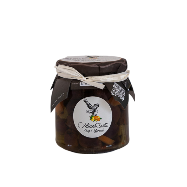Olive nere denocciolate condite Gr. 270