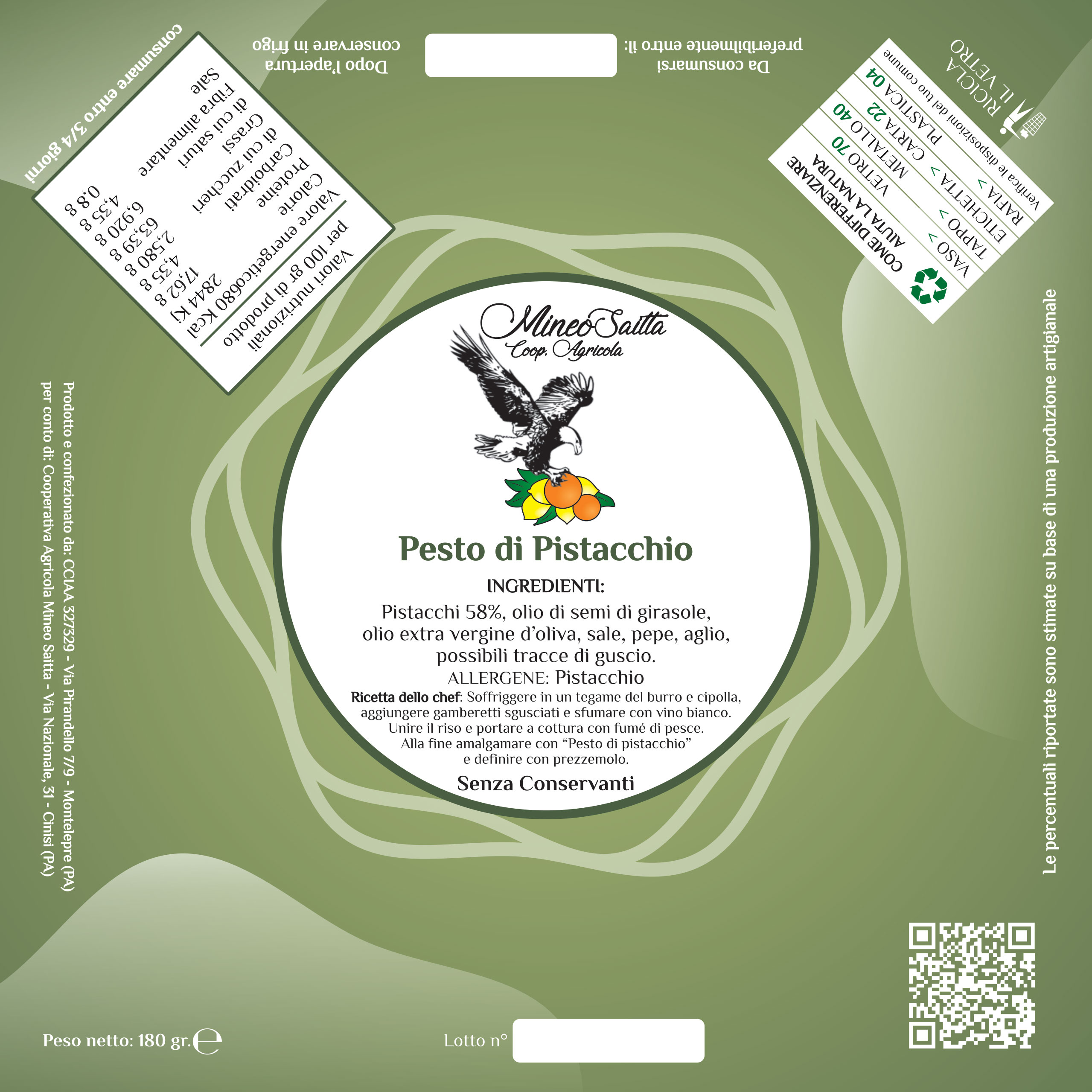 Pesto di Pistacchio Gr. 180 - immagine 2