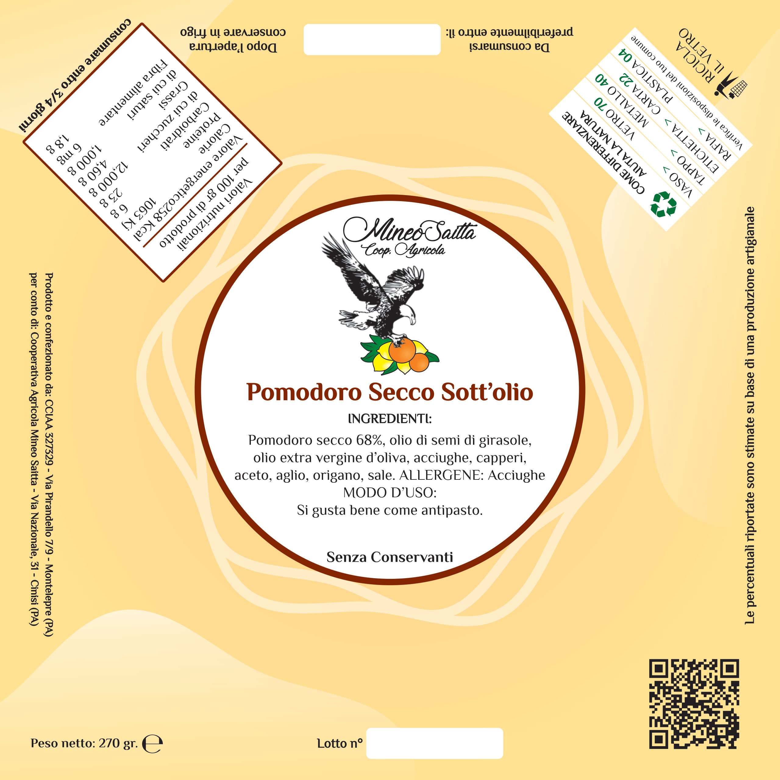 Pomodoro secco sott'olio Gr. 280 - immagine 2