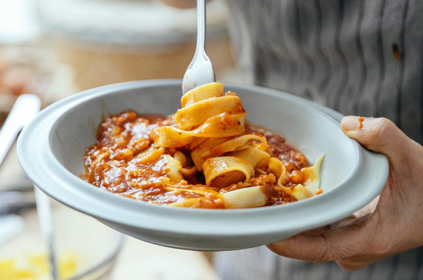Pasta con passata di pomodoro
