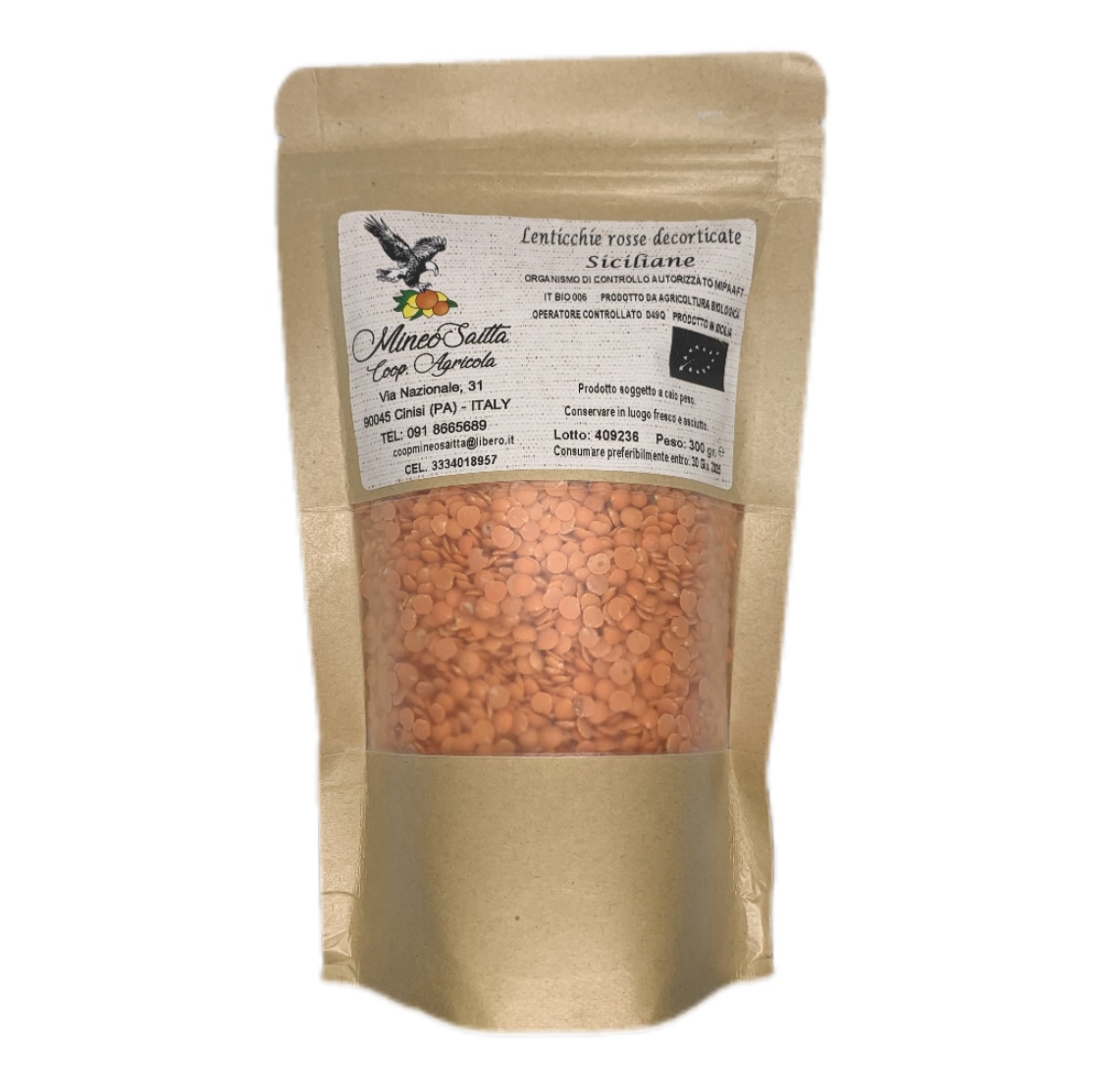 Lenticchie rosse decorticate Bio Gr. 300
