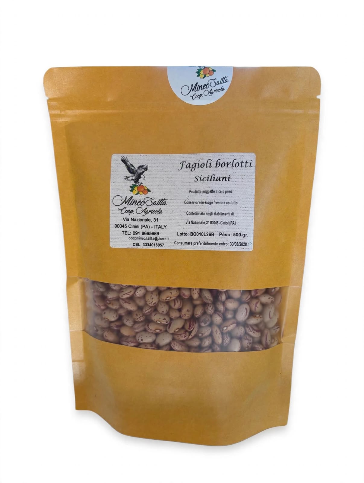 Fagioli Borlotti Siciliani Gr. 500
