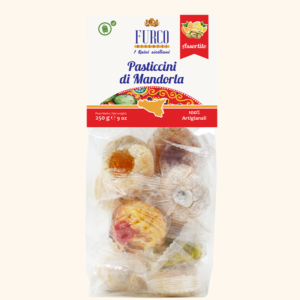 Busta pasta di mandorle assortite gr. 250
